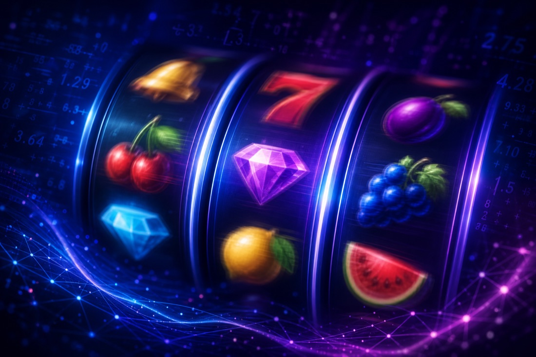 Abstract slot reels suggesting wagering progress at Very Well Casino